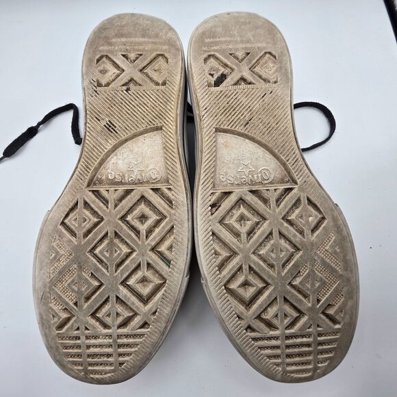 Converse All Star Women’s Size 5.5 Black Leather Low Top Sneakers Casual Shoes - Picture 8 of 13